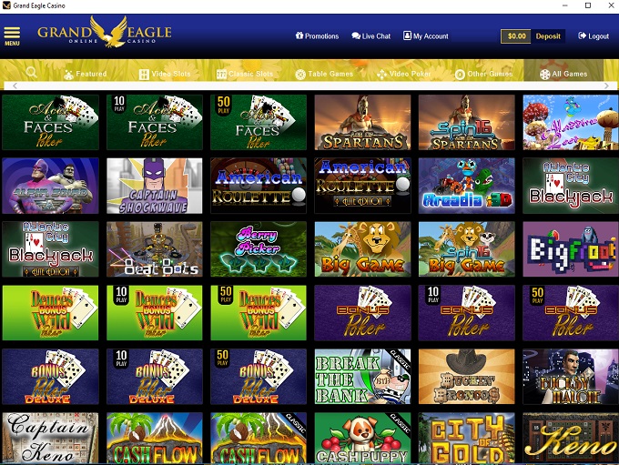 Grand Eagle Casino Games