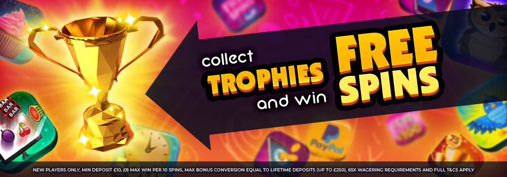 Collect Trophies and Win Free Spins