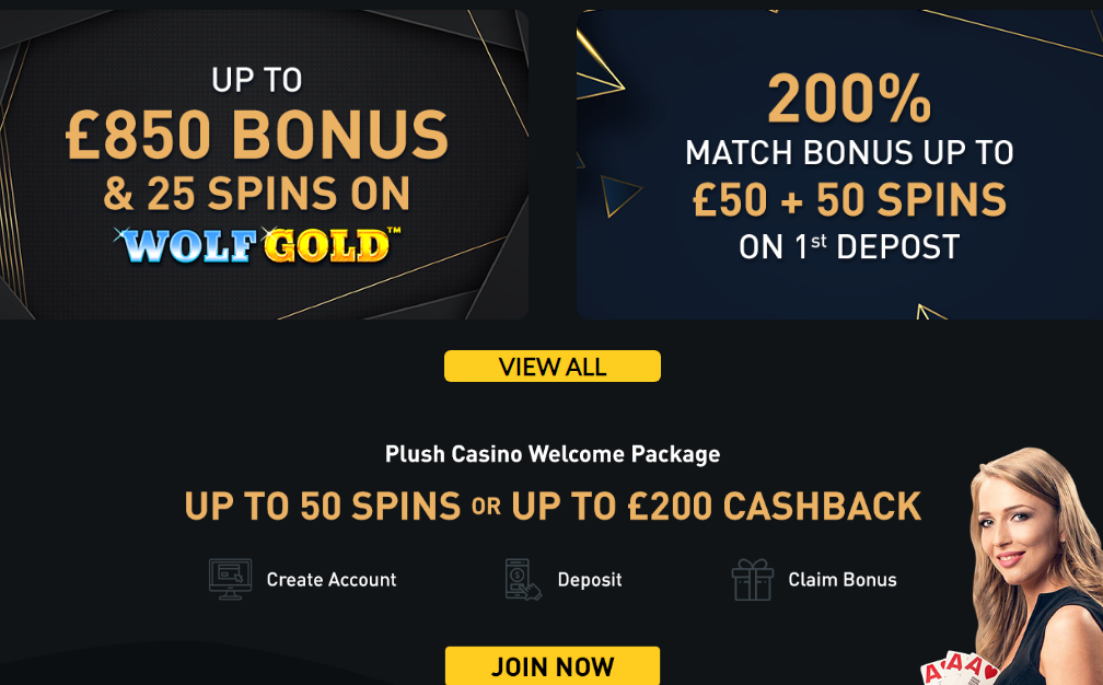 Plush Casino Bonus Promotions