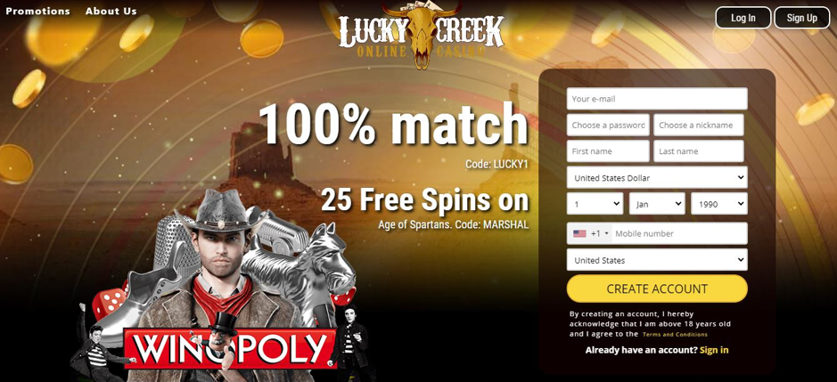 new bonus codes for lucky creek casino