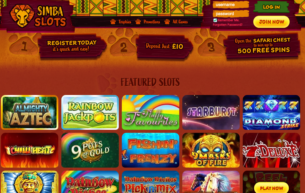 Simba Slots Review